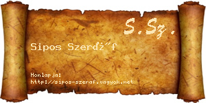 Sipos Szeráf névjegykártya